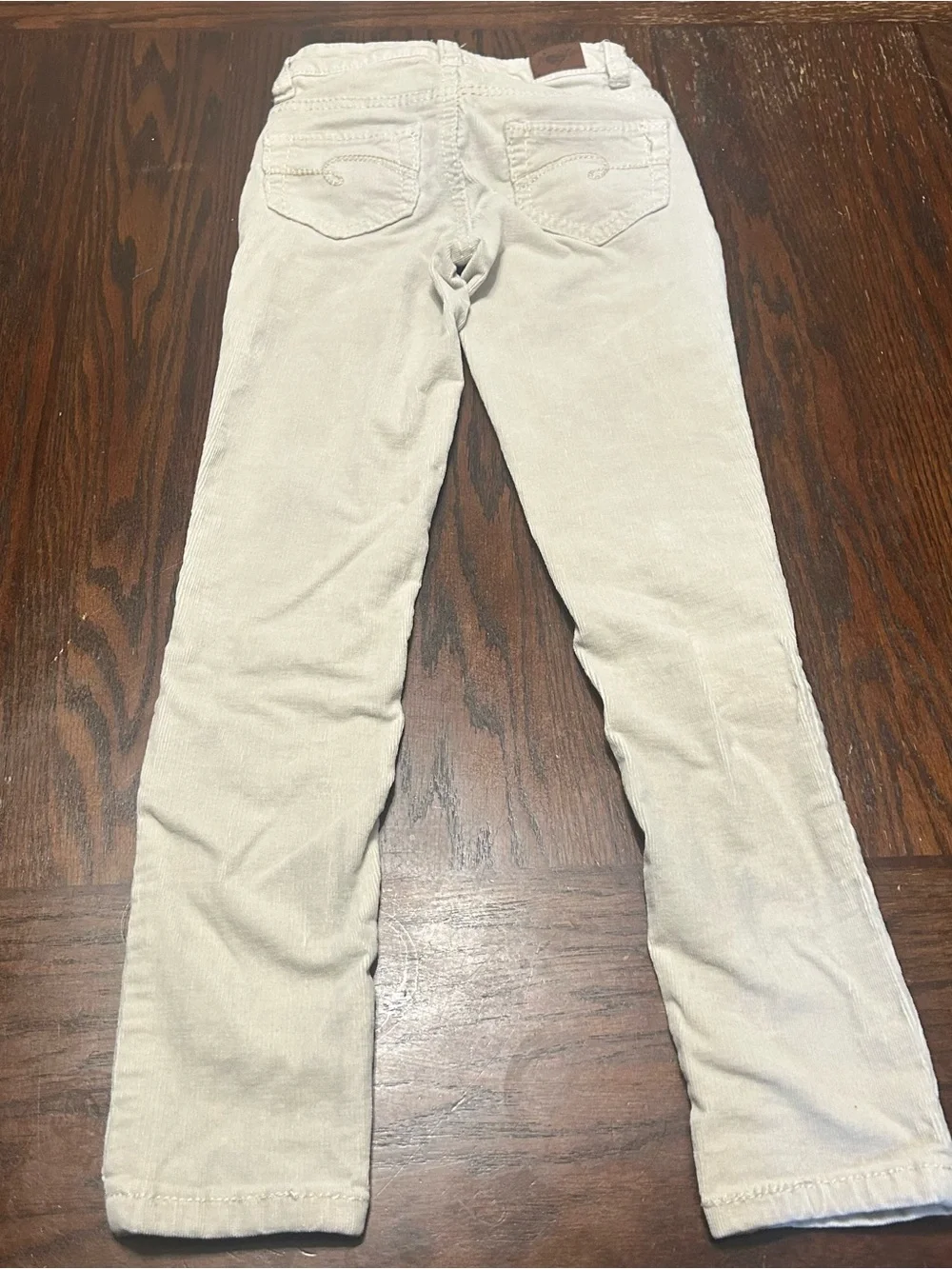 Justice Girls Light Cream Skinny Corduroy Pants